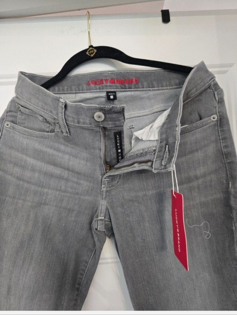 NWT! Lucky Brand Sweet Mid Straight Leg Jeans in Light Gray. Size 4/27 - Picture 11 of 14